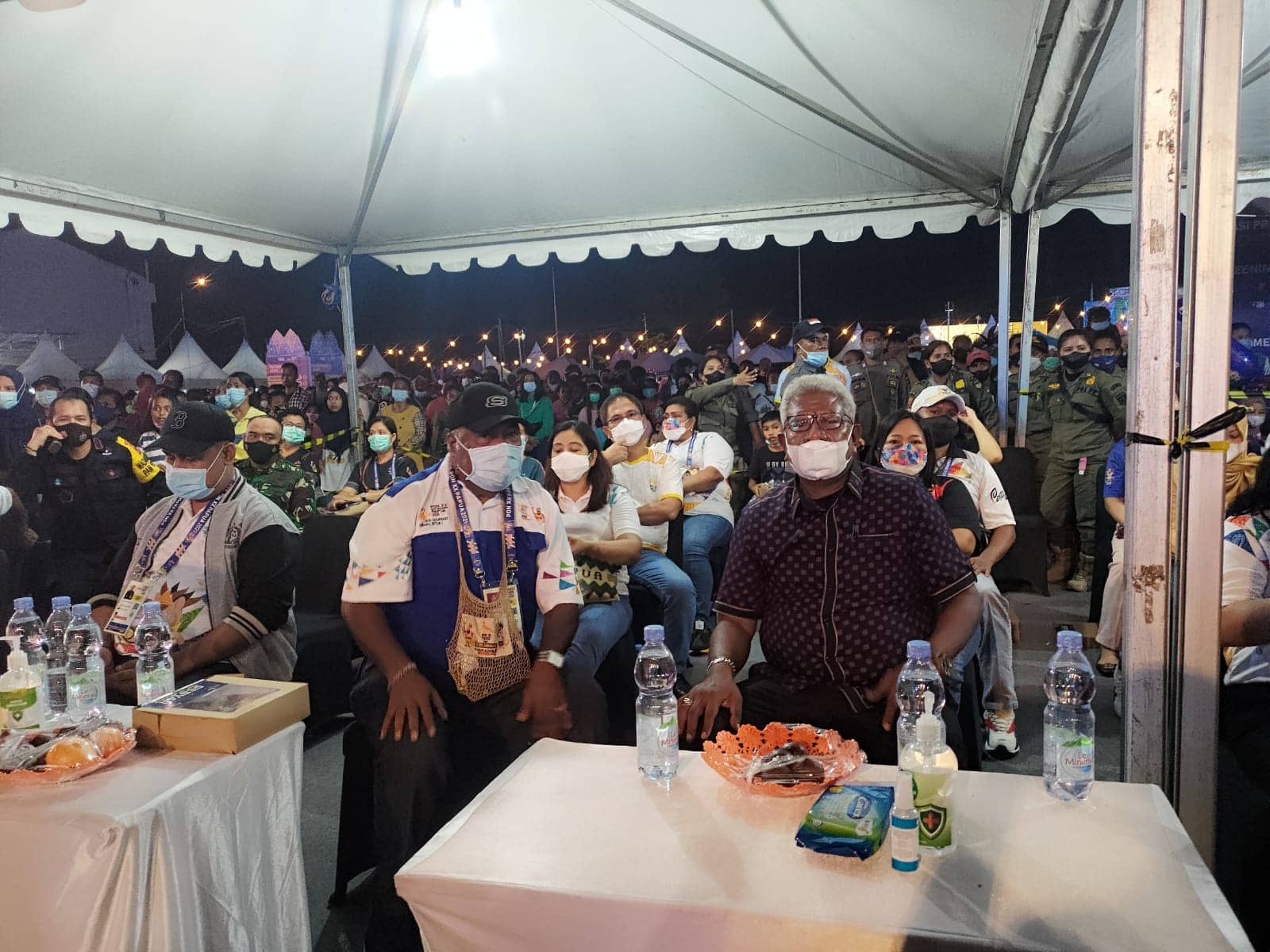 Wabup Mimika Johannes Rettob saat menutup Gebyar PON XX Papua Klaster Mimika.