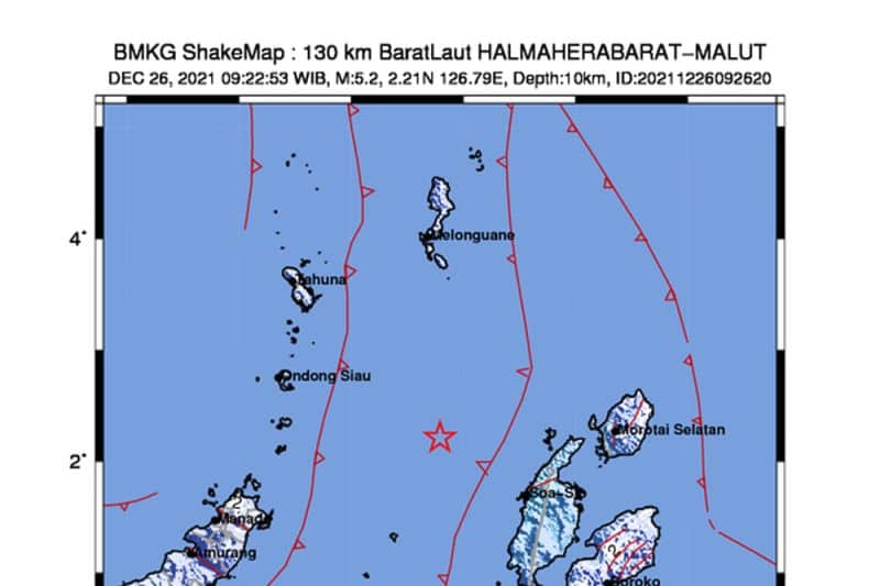 Ilustrasi berita Nasional: Gempa Bumi Magnitudo 5,2 Guncang Maluku Utara