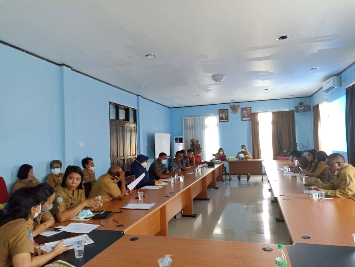 Pertemuan bersama antara Aspada dan Disperindag Mimika.