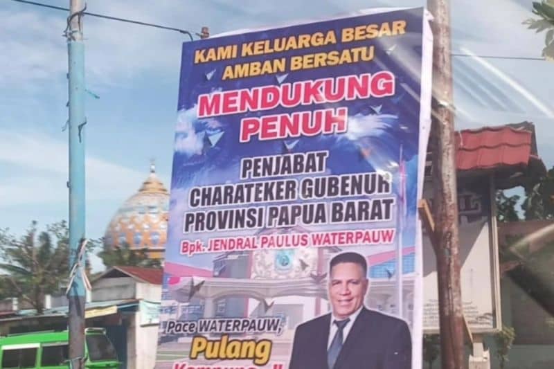 Potret dukungan warga kelurahan Amban Manokwari Barat terhadap Komjen Pol Paulus Waterpauw sebagai penjabat Gubernur Papua Barat