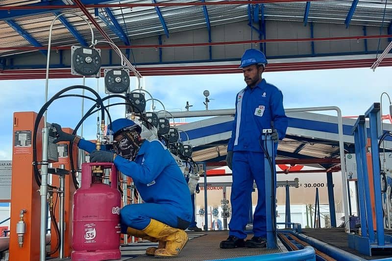 Stasiun Pengisian Bulk Elpiji (SPBE) di Doyo Baru, Distrik Waibu, Kabupaten Jayapura.