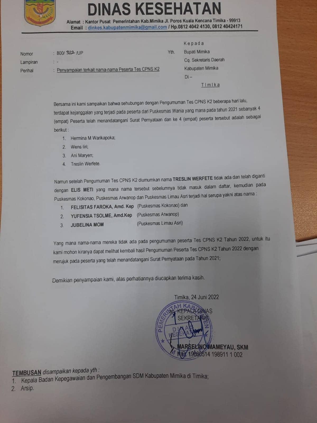 Ilustrasi berita Mimika: Pejabat Mimika Terlibat Mafia Pengangkatan Honorer K2? Anggota Dewan Meradang, Jubir Bupati : Stop Atasnamakan Bupati!
