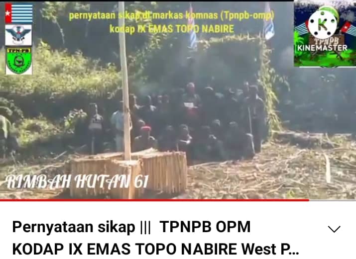 Tangkapan layar pernayataan sikap TPNPB OPM Kodap IX Emas Topo Nabire