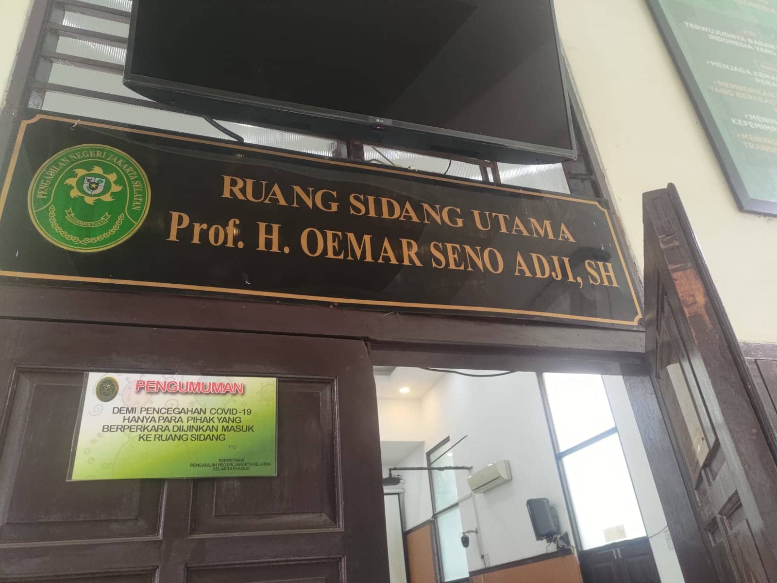 Ruang sidang utama PN Jaksel.