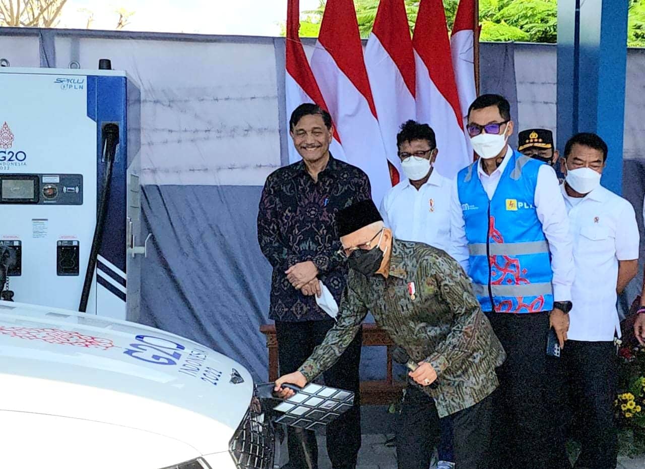 Ilustrasi berita Nasional: Sambut Puncak Acara Presidensi G20, Wapres Ma'ruf Amin Tinjau Kesiapan SPKLU PLN