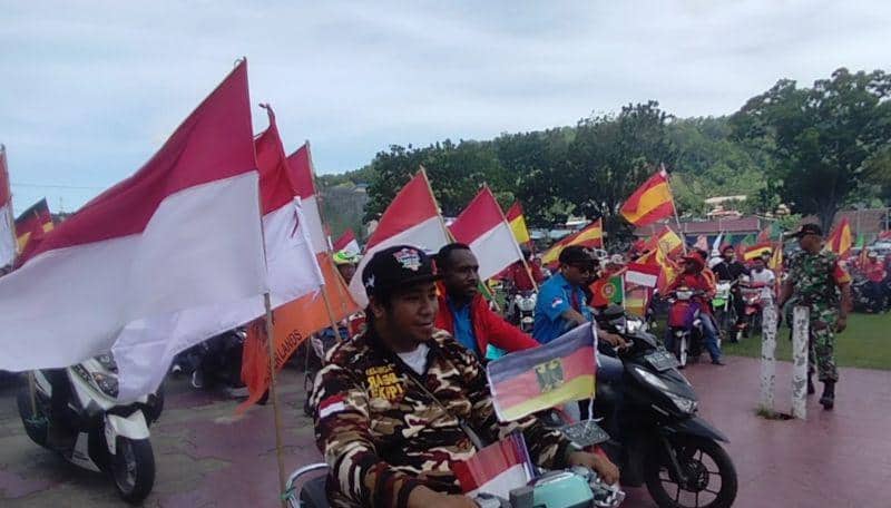 Ilustrasi berita Papua: Ribuan Bendera Merah Putih Warnai Konvoi Piala Dunia di Manokwari
