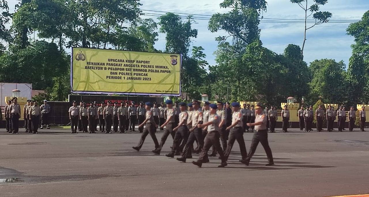 Ilustrasi berita Mimika: 102 Personil Polri Naik Pangkat, Kapolres Gede Singgung Gaya Hidup Hedon