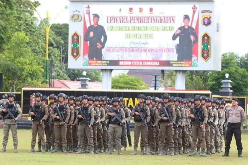 Ilustrasi berita Papua: Bergabung Anggota Satgas Amole 2023, Polda Kalteng Kirim Satu SSK Brimob ke Papua