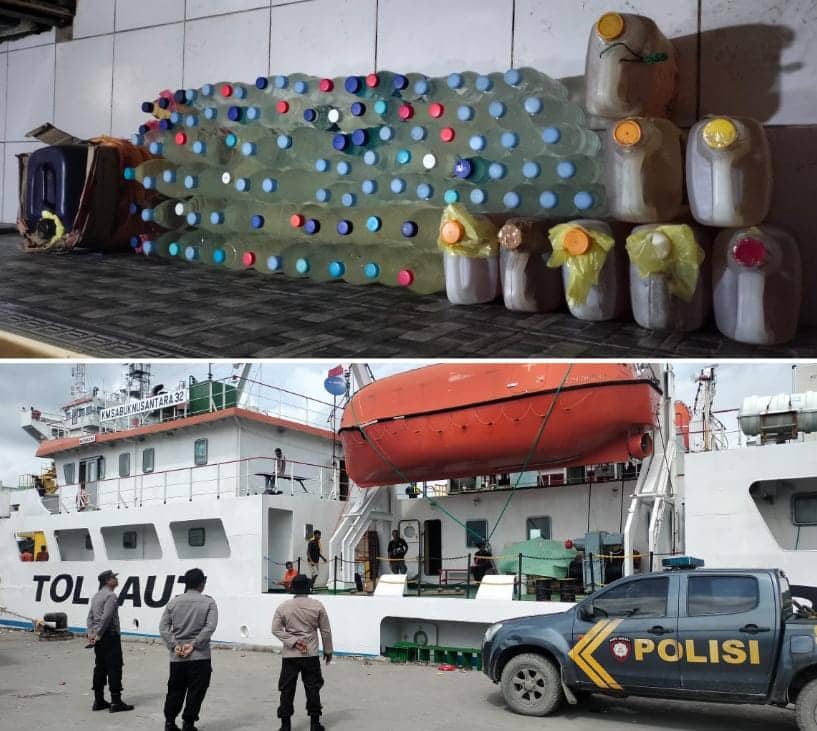 Ilustrasi berita Mimika: Polsek Pelabuhan Pomako Amankan 161 Liter Sopi dari Saumlaki yang Dibawa Penumpang KM Sabuk Nusantara 32