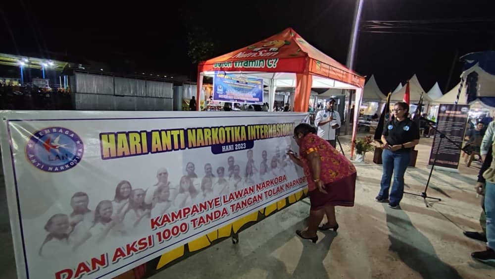 Ilustrasi berita Mimika: Jelang HANI 2023, LAN Mimika Gelar Aksi 1.000 Tanda Tangan Tolak Narkoba