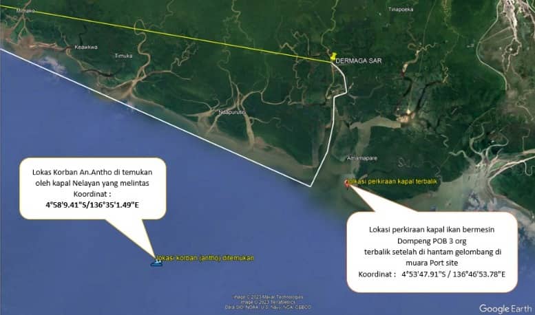 Ilustrasi berita Mimika: Dua Nelayan Hilang di Muara Portsite Timika Setelah Kapal Bermesin Dompeng Tenggelam, Antho Ditemukan Selamat