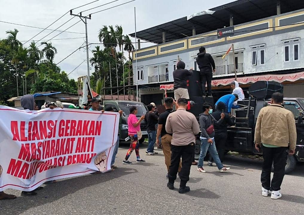 Ilustrasi berita Mimika: Aliansi Gerakan Masyarakat Anti Manipulasi Pemilu Demo di Kantor KPU dan Bawaslu Mimika