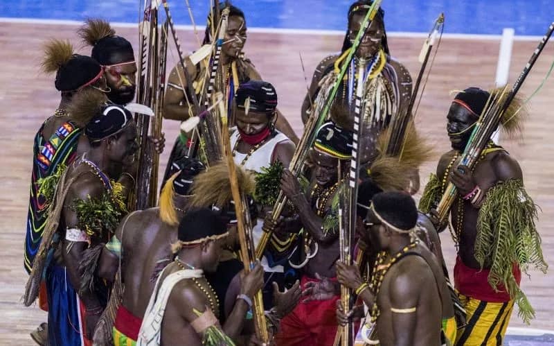 antarafoto tarian suku amungme mimika 290921 na 3