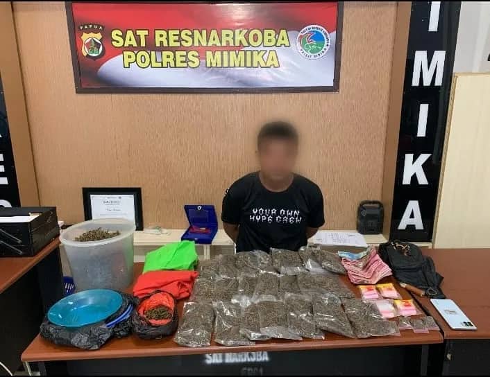 Ilustrasi berita Mimika: Grebeg Dua Lokasi, Satresnarkoba Polres Mimika Sita 2,76 Kilogram Ganja dan Tangkap Satu Pelaku