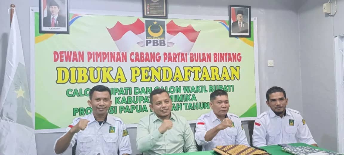 Ilustrasi berita Mimika: Pasangan Rettob dan Kemong serta Omaleng dan Rombe Penuhi Syarat Calon Partai Bulan Bintang