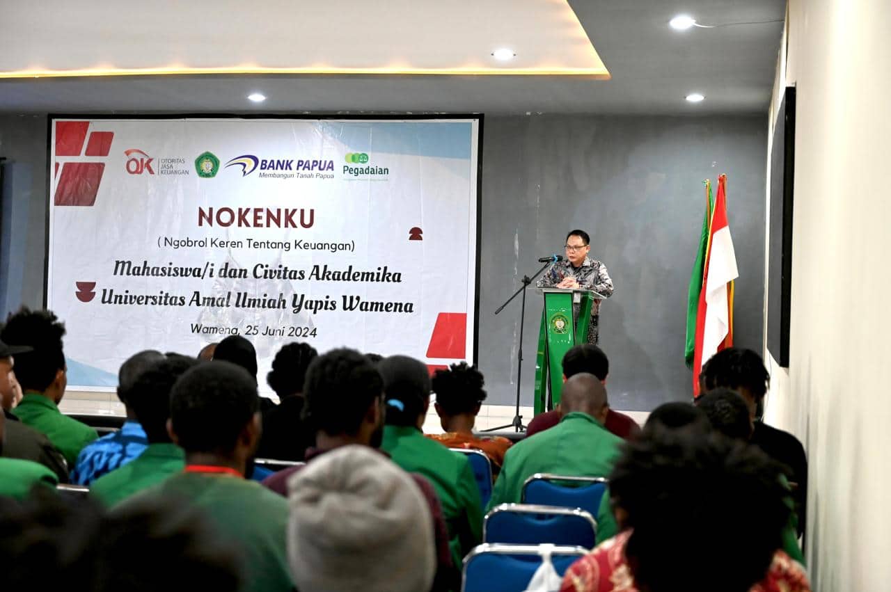 Ilustrasi berita Papua: OJK Berikan Edukasi Keuangan Pada Mahasiswa Yapis Wamena, Indeks Inklusi Keuangan Papua 76,36 Persen