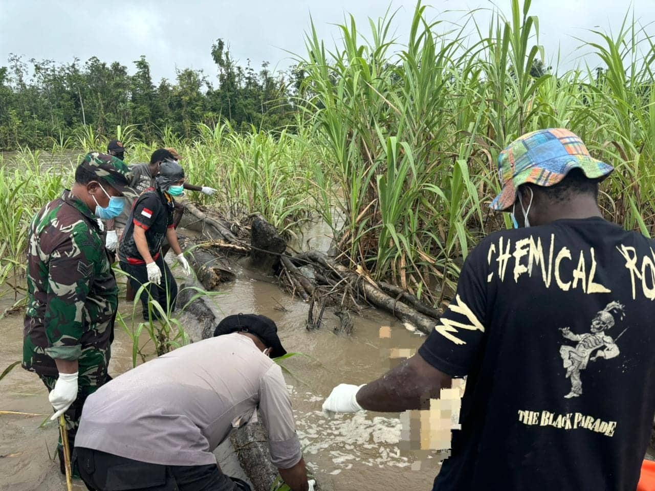 Ilustrasi berita Mimika: Dibantu Personil TNI, Polisi Olah TKP Penemuan Mayat di Rawa-rawa Kampung Apuruka, Ini Ciri-ciri Korban
