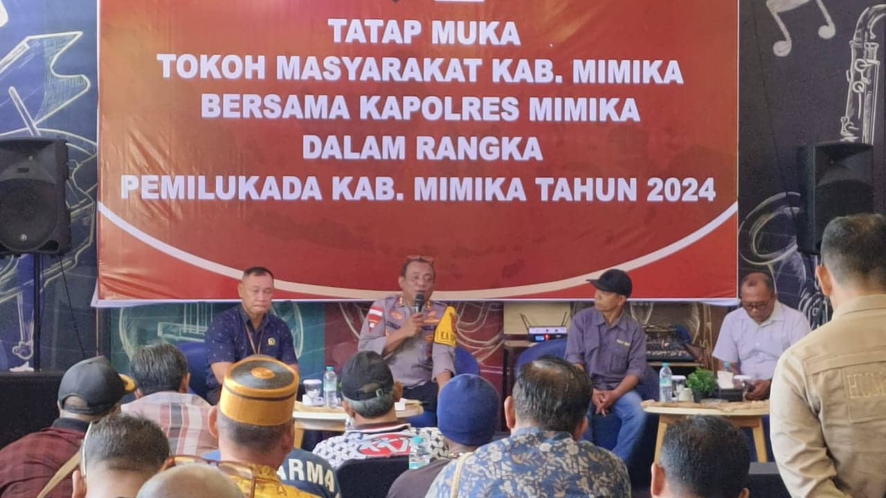 Ilustrasi berita Mimika: Tatap Muka Bersama Para Tokoh, Polres Mimika Minta Semua Pihak Komitmen Jaga Kamtibmas Selama Pilkada