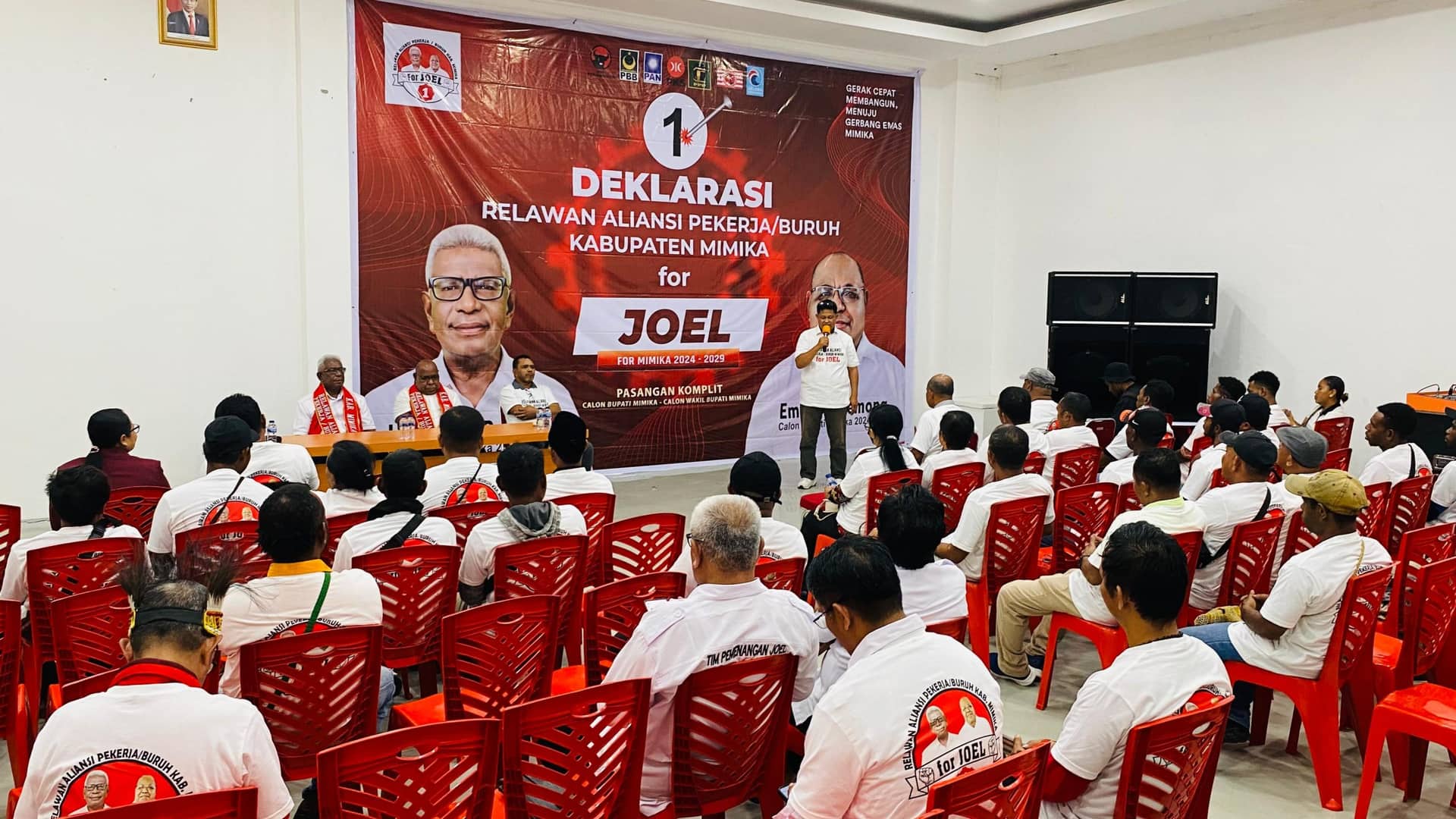 Ilustrasi berita BERITA UTAMA: Gelar Deklarasi Dukungan, Relawan Aliansi Pekerja dan Buruh Kabupaten Mimika for JOEL Sampaikan 4 Point Penting
