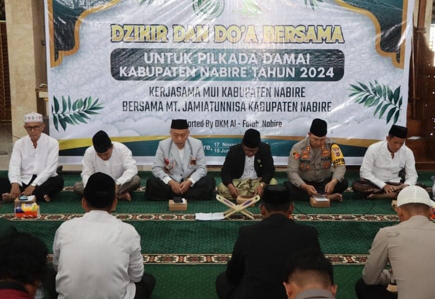 Ilustrasi berita Papua: Polres Nabire Gelar Dzikir dan Doa Bersama untuk Sukseskan Pilkada Damai 2024