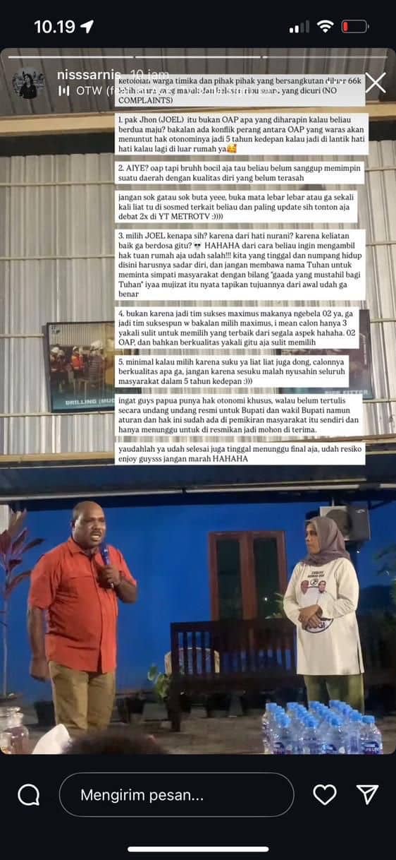 Ilustrasi berita Mimika: Viral Postingan Anak Muda Diduga Memprovokasi Warga Mimika, Bernuansa Rasis dan Politis