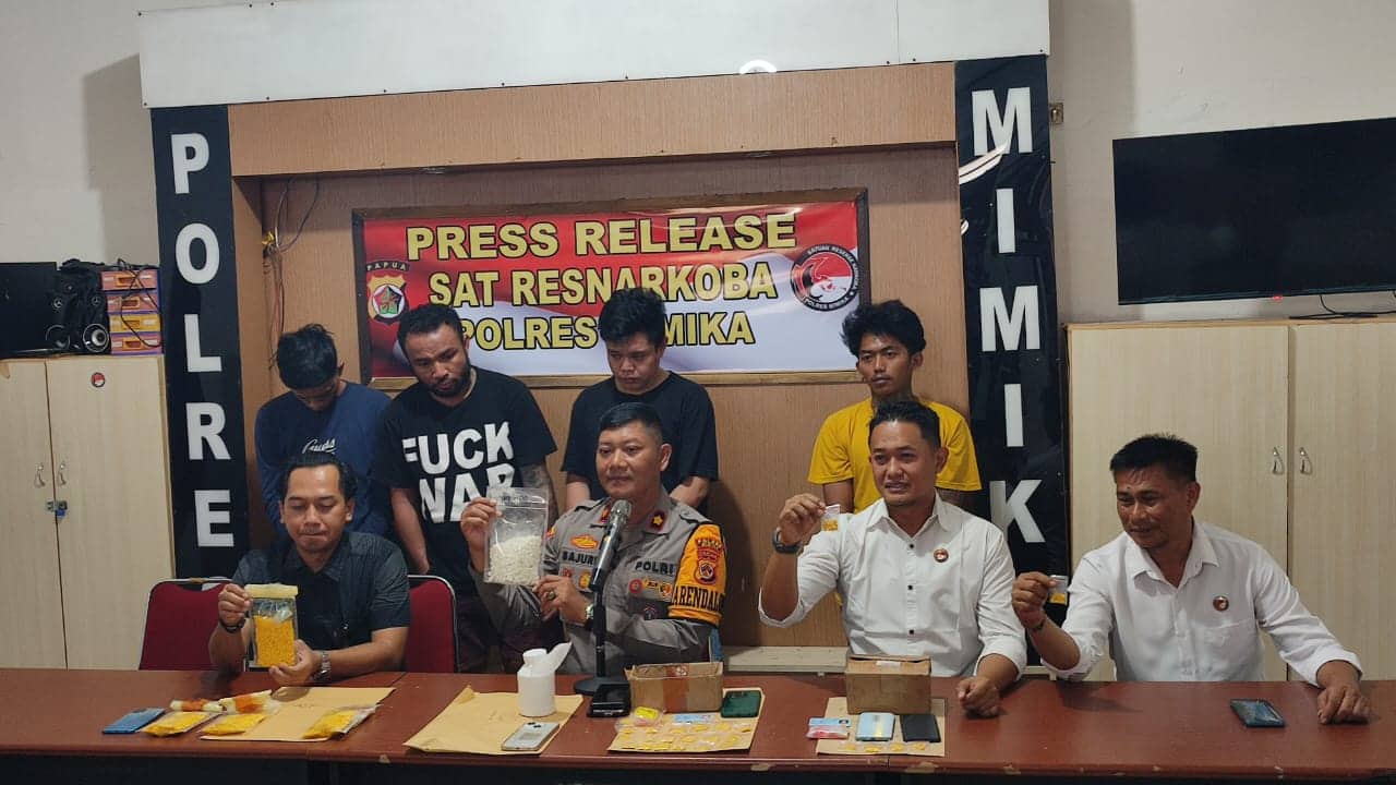 Ilustrasi berita Mimika: Ribuan Obat Terlarang dan Empat Tersangka Diamankan Polres Mimika