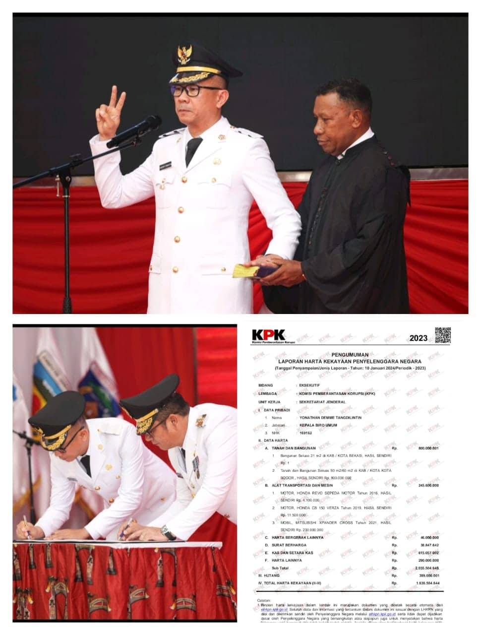 Ilustrasi berita Mimika: Punya Hutang Rp 399 Juta, Ini Daftar Harta Kekayaan Penjabat Bupati Mimika, Yonathan Demme Tangdilintin