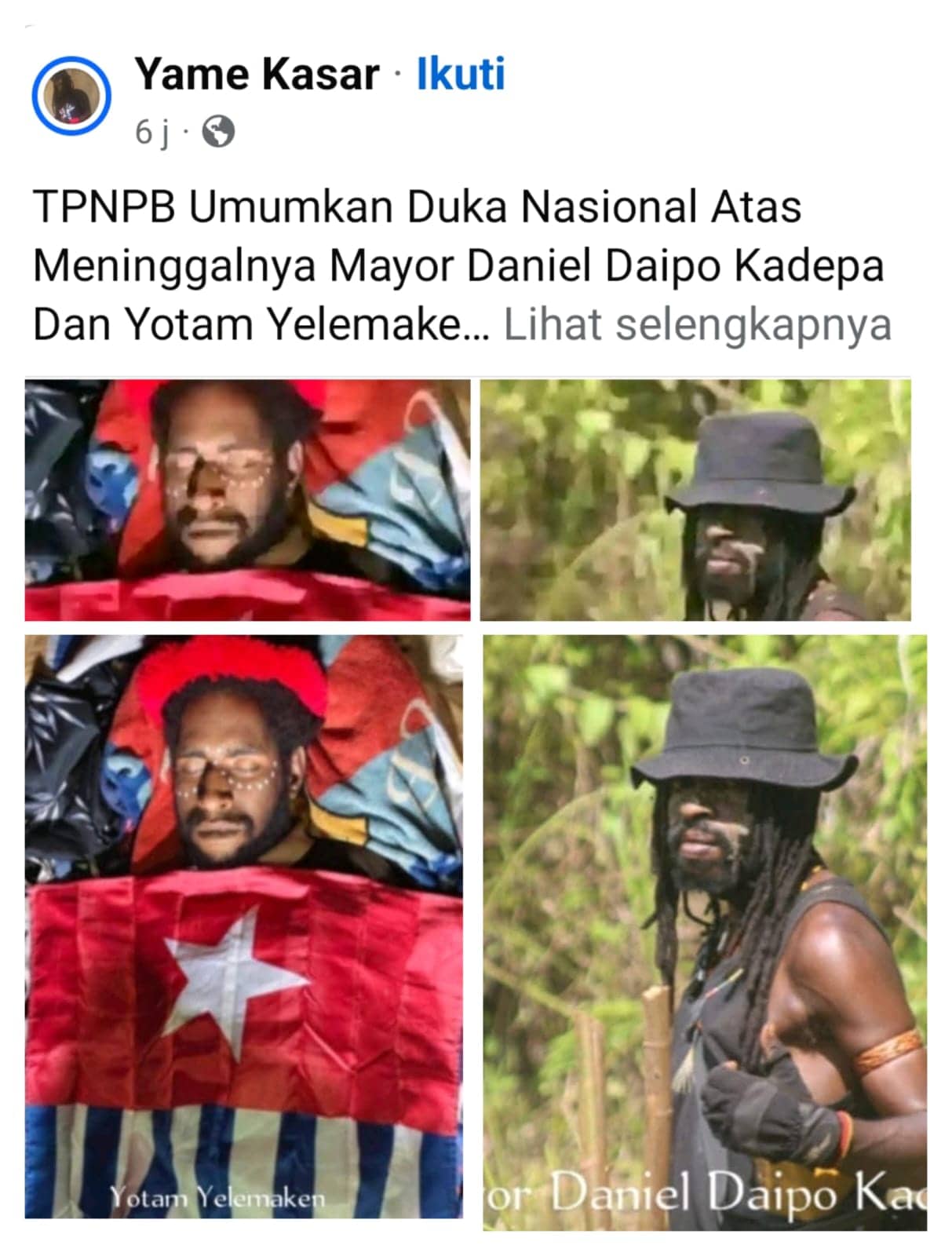 Ilustrasi berita Papua: Dua Anggota TPNPB-OPM Meninggal, Sebby Sambom: Banyak Terlibat Dalam Perang Melawan Militer Indonesia