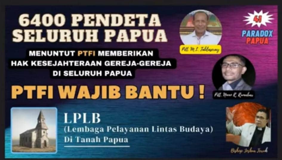 Ilustrasi berita BERITA UTAMA: 6.400 Pendeta Seluruh Papua Tuntut PTFI Berikan Hak Kesejahteraan Gereja dan Hamba Tuhan