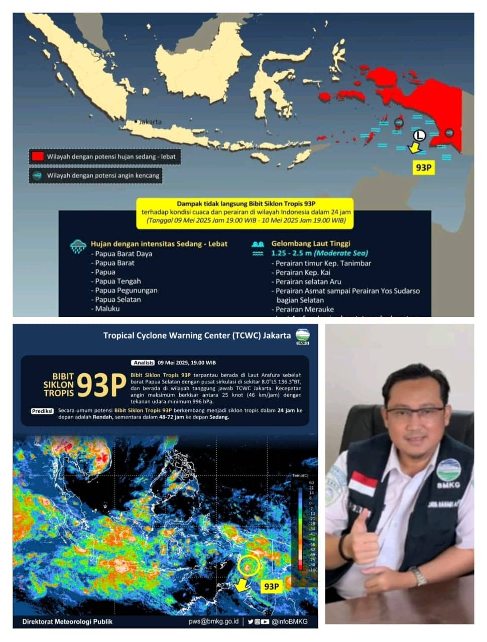 Ilustrasi berita Mimika: Bibit Siklon Tropis 93P Sebabkan Gelombang Tinggi di Laut Mimika dan Sekitarnya