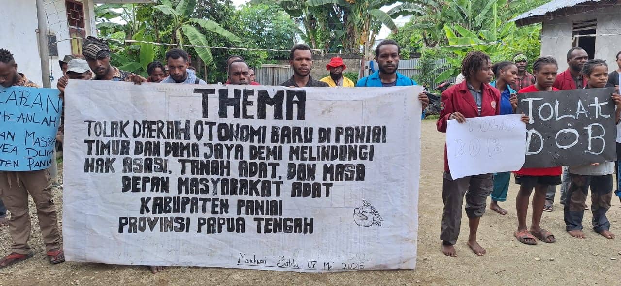 Ilustrasi berita Papua: Mahasiswa Tolak Pemekaran Kabupaten Delama Jaya dan Paniai Timur, Sebut Ancaman Ekologi dan Genosida