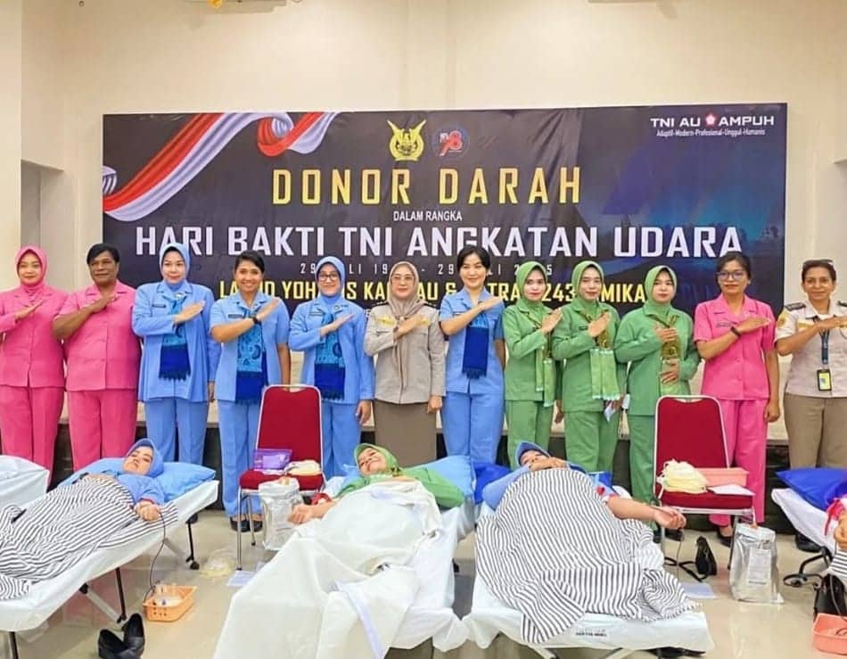 Ilustrasi berita Mimika: Sambut HUT ke-78 TNI AU, Lanud Yohanis Kapiyau Kumpulkan 88 Kantong Darah dan Gelar Pemeriksaan Kesehatan Gratis