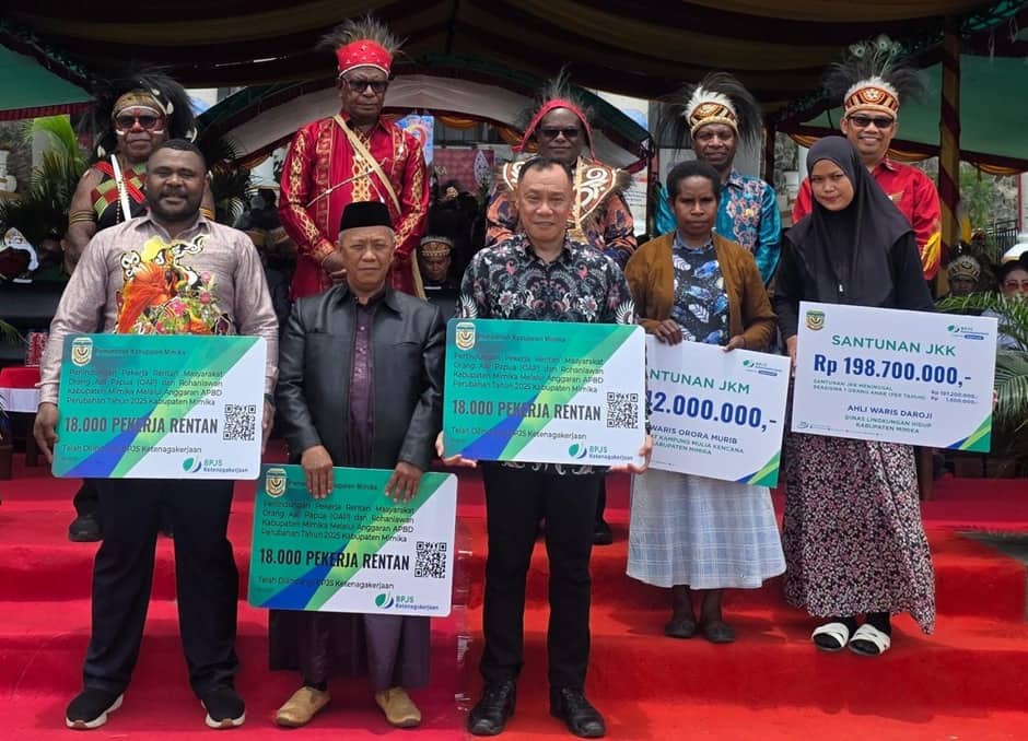 Ilustrasi berita Mimika: BPJS Ketenagakerjaan Lindungi 18 Ribu Pekerja Rentan dan Rohaniawan di Momen HUT Mimika ke-29