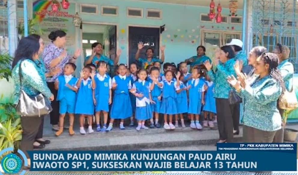Ilustrasi berita Mimika: Jelang Wajib Belajar 13 Tahun, Bunda PAUD Kabupaten Mimika Kunjungi PAUD Airu Iwaoto SP 1