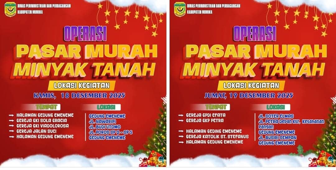 Ilustrasi berita Mimika: Dua Hari! Disperindag Mimika Gelar Operasi Pasar Murah Minyak Tanah, Ini Lokasi dan Syaratnya