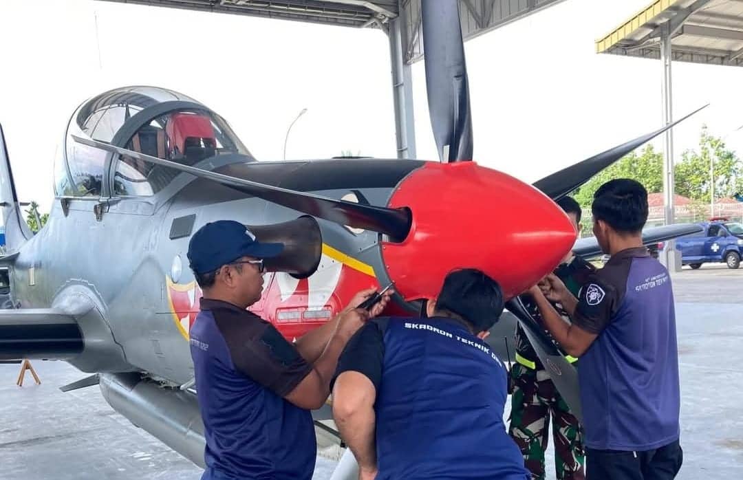 Ilustrasi berita Mimika: TNI AU Tuntaskan Pemeliharaan Pesawat Super Tucano TT-3113 di Lanud Yohanis Kapiyau Timika