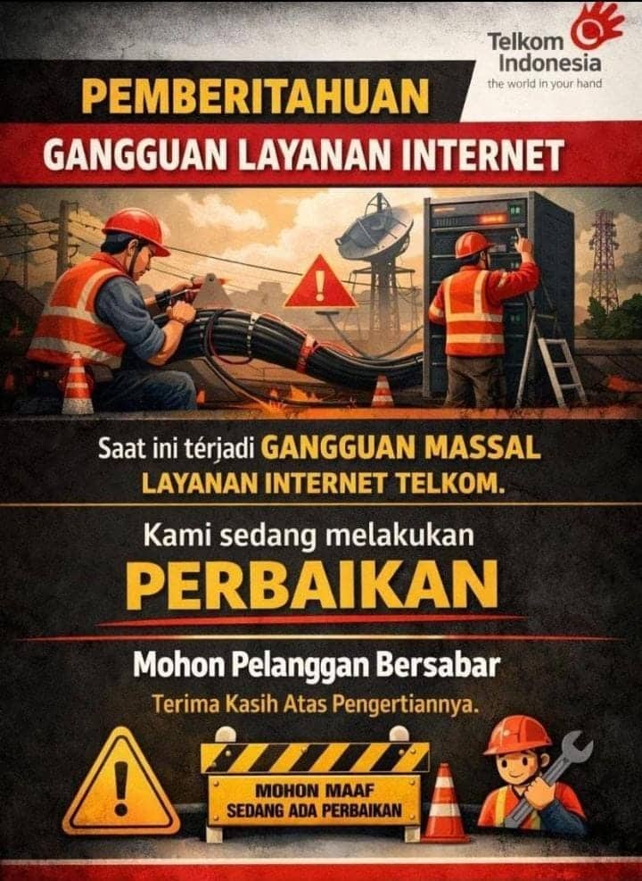 Ilustrasi berita Mimika: Gangguan Layanan Telkomsel hingga IndiHome Terjadi Nasional, TelkomGroup Lakukan Pemulihan