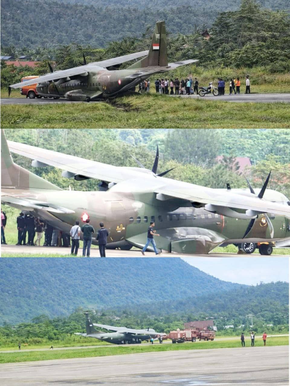 Ilustrasi berita Papua: Ban Belakang Pecah, Pesawat Angkut CN-235 Milik TNI Tergelincir Saat Mendarat di Bandara Oksibil, Papua Pegunungan