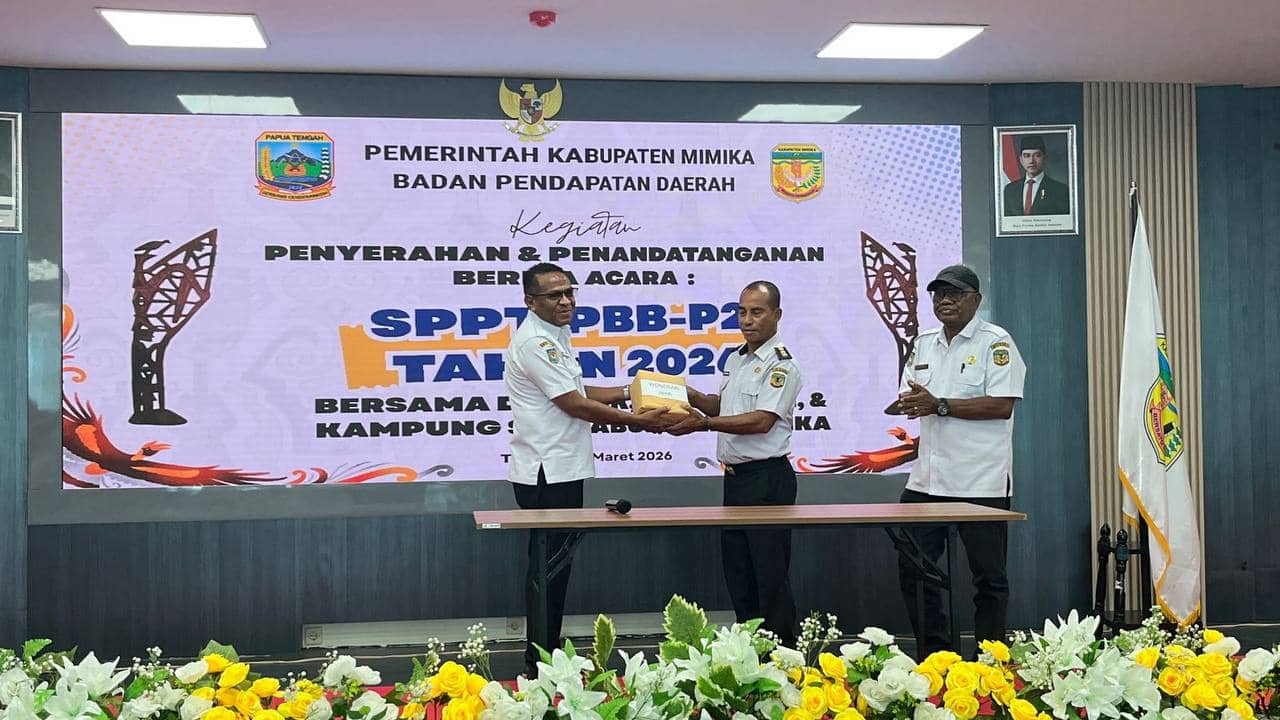Ilustrasi berita Mimika: Bapenda Mimika Serahkan 44 Ribu Lebih SPPT PBB-P2 Tahun 2026, Target Ketetapan Pajak Rp 89,4 Miliar