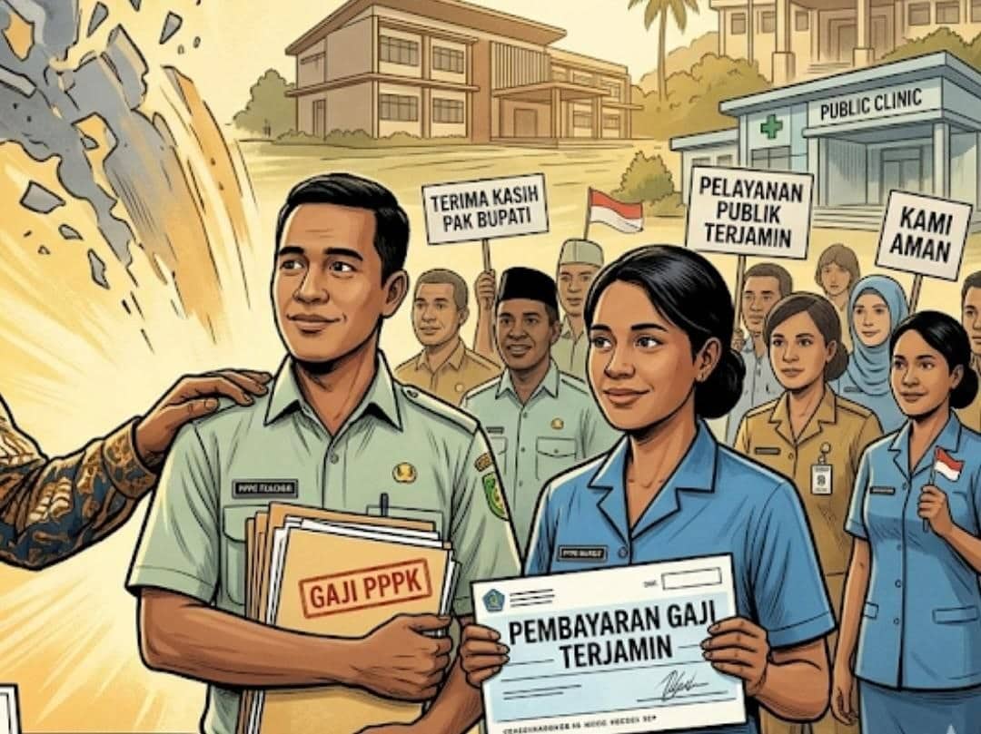 Ilustrasi berita Mimika: Ditengah Tekanan Keuangan, Bupati John Rettob Pastikan Tenaga PPPK di Kabupaten Mimika Tetap Digaji