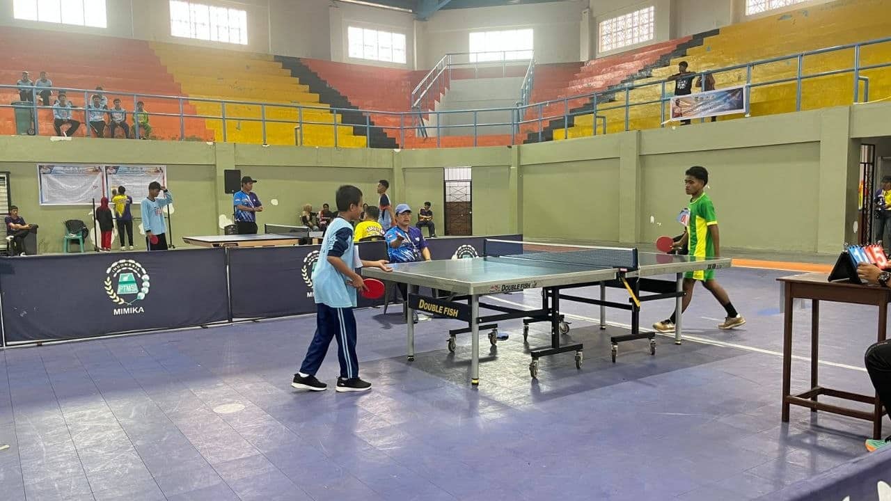 Ilustrasi berita Mimika: Bupati Cup I Tenis Meja Resmi Bergulir, 138 Pelajar SMP dan SMA/SMK Adu Prestasi di Mimika