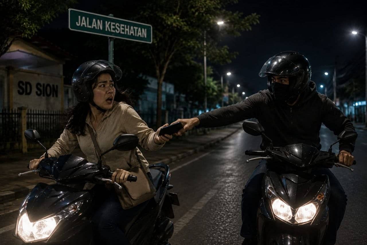 Ilustrasi berita Mimika: Rawan di Malam Hari, Seorang Wanita Jadi Korban Penjambretan di Jalan Kesehatan Timika