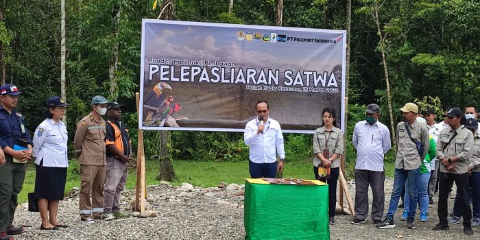 Sambutan oleh Manajemen PTFI yang disampaikan oleh VP Enviromental PTFI Gesang Setiadi
