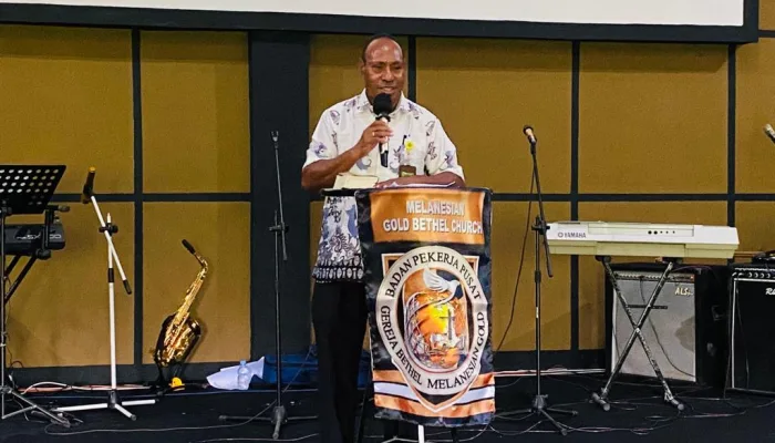 Sambutan Kepala Kantor Kementrian Agama Kabupaten Mimika Lacas Yasi SAg